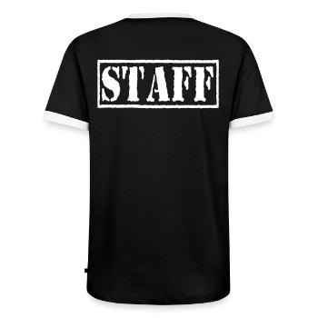 Technologie de l'équipe du personnel - T-shirt contrasté Homme - noir/blanc - Dos - AI Model Male 178 light (178cm)