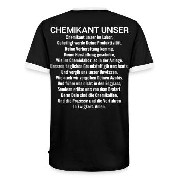 Chemikant Chemikantin Chemie Chemische Industrie - Männer Kontrast-T-Shirt - Schwarz/Weiß - Hinten - AI Model Male 178 light (178cm)
