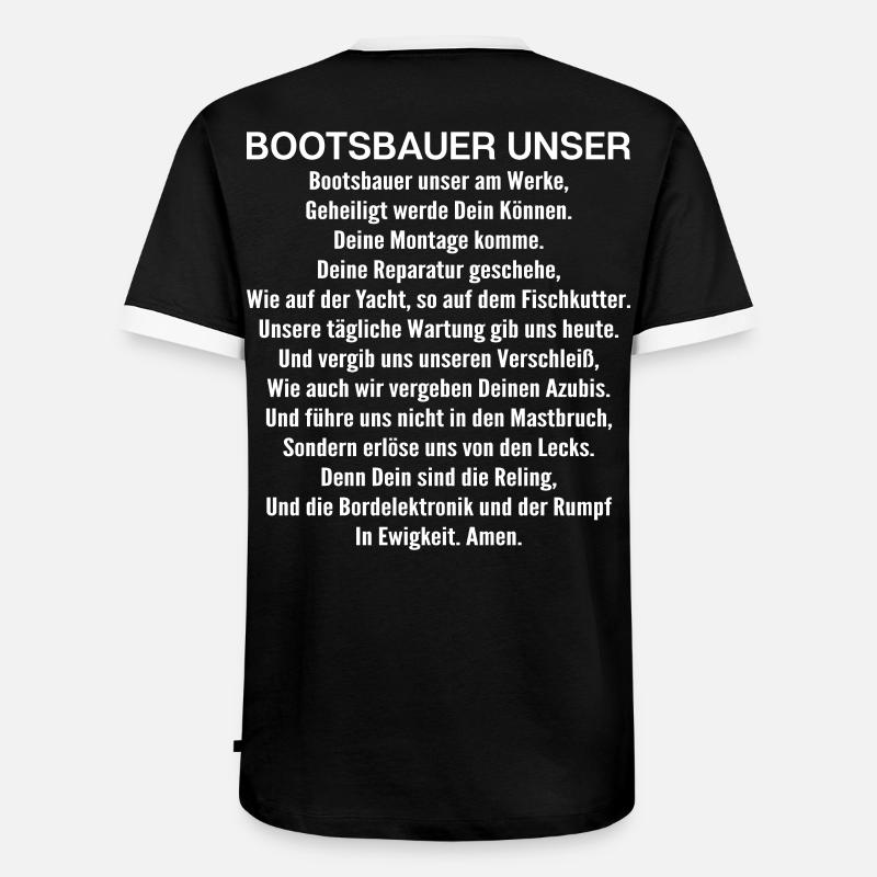 Bootsbauer Bootsbau Schiffbauer Schiffbau Boote - Männer Kontrast-T-Shirt - Schwarz/Weiß