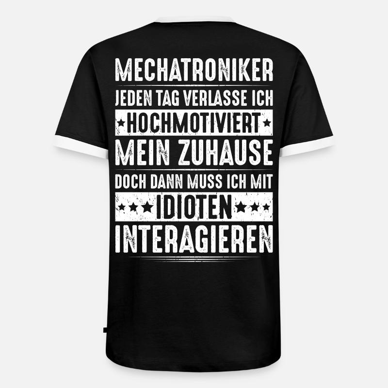 Mechatroniker Mechatronik Mechatronics Engineer - Männer Kontrast-T-Shirt - Schwarz/Weiß