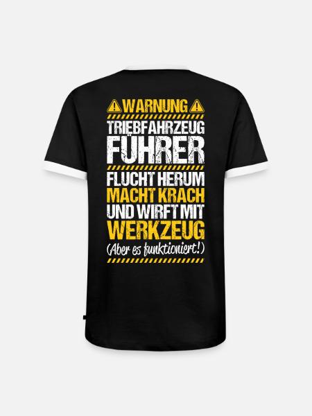 Triebfahrzeugführer Lokführer Train Driver - Männer Kontrast-T-Shirt - Schwarz/Weiß