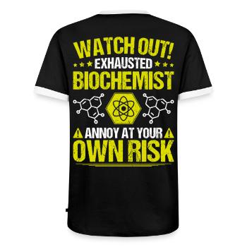 Biochemiker Biochimie Biochimie Biochimiste - T-shirt contrasté Homme - noir/blanc - Dos - AI Model Male 178 light (178cm)