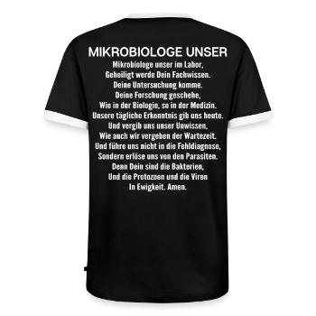 Mikrobiologie Mikrobiologe Biologie Biologe - Männer Kontrast-T-Shirt - Schwarz/Weiß - Hinten - AI Model Male 178 light (178cm)