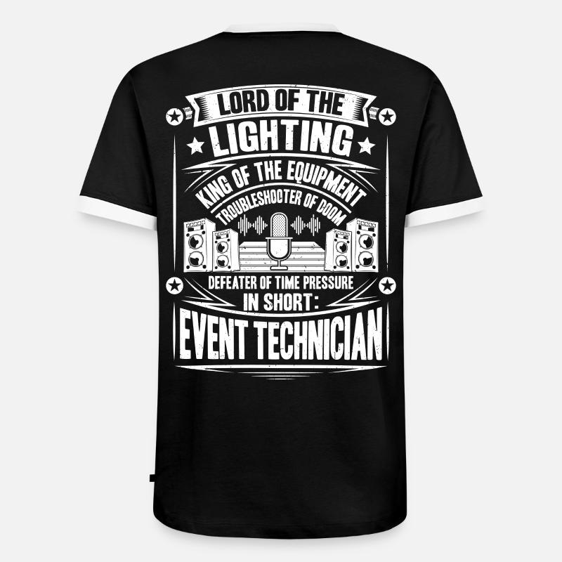 Veranstaltungstechniker Event Technician - Men's Ringer Shirt - black/white