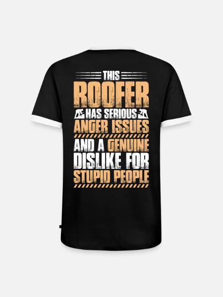 Dachdecker Dachdeckerei Dachdecken Roofer Roofing - Männer Kontrast-T-Shirt - Schwarz/Weiß