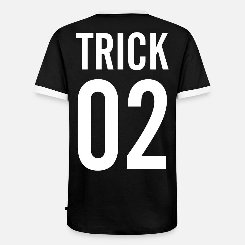 TRICK - Men's Ringer Shirt - black/white