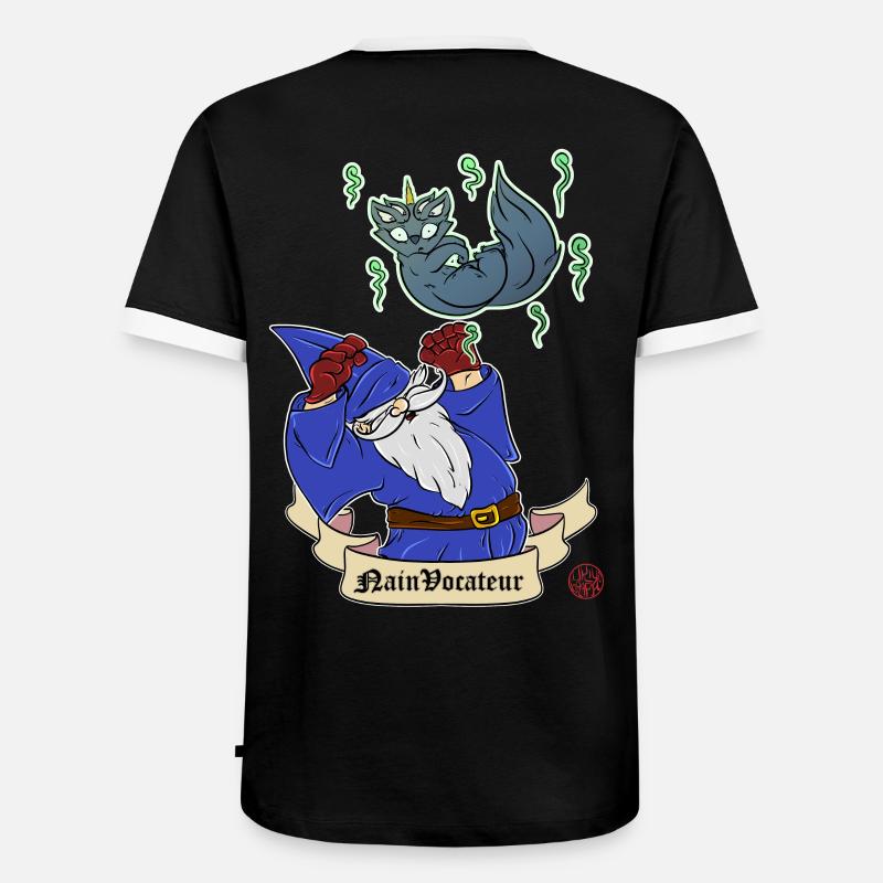 Summoning Dwarf - Dwarfvocateur - Men's Ringer Shirt - black/white