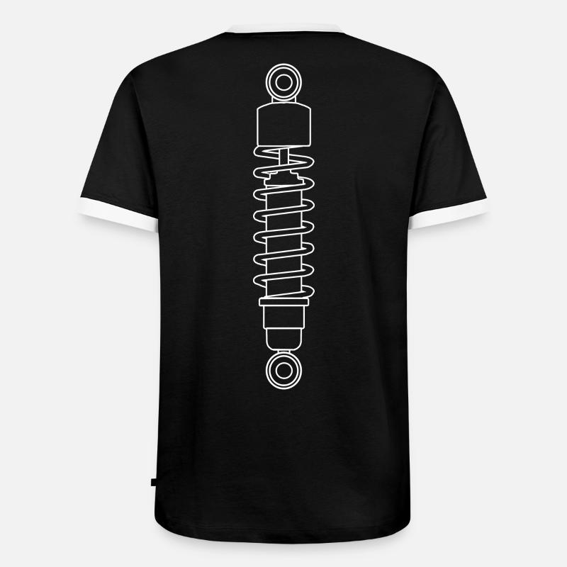 Stoßdämpfer - Männer Kontrast-T-Shirt - Schwarz/Weiß