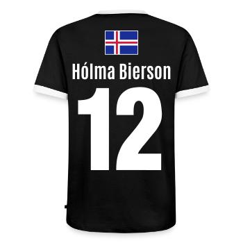 Beer drinking drinking party drunken Malle Island - Men's Ringer Shirt - black/white - Back - AI Model Male 178 light (178cm)