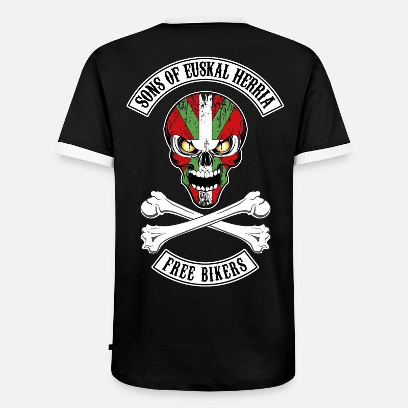 Basken Bikers - Männer Kontrast-T-Shirt - Schwarz/Weiß