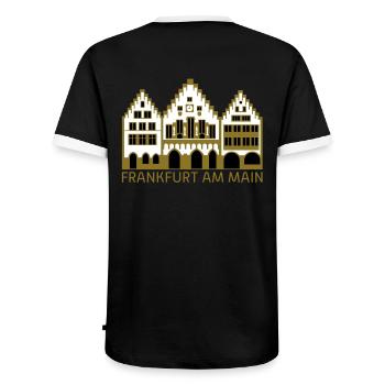 Frankfurt am Main - Romans - T-shirt contrasté Homme - noir/blanc - Dos - AI Model Male 178 light (178cm)