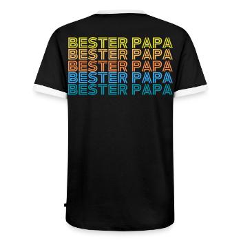 Bester Papa - Männer Kontrast-T-Shirt - Schwarz/Weiß - Hinten - AI Model Male 178 light (178cm)