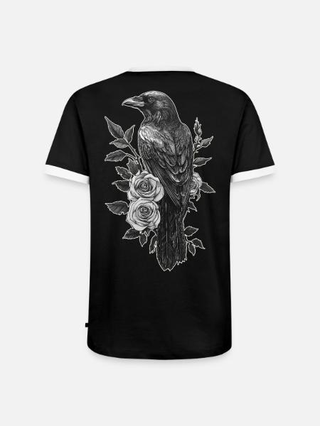 Raven - Men's Ringer Shirt - black/white