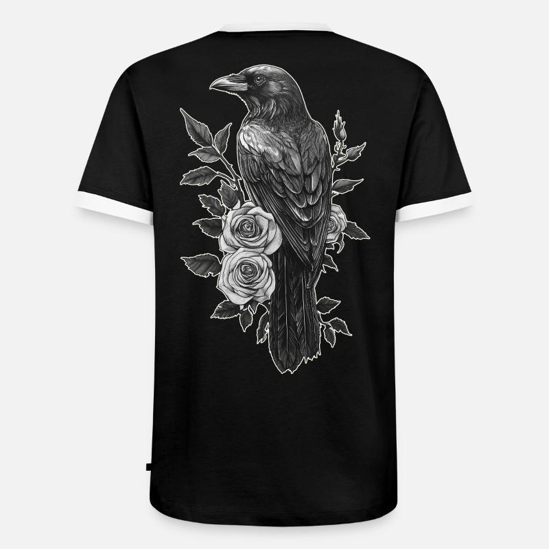 Corbeau - T-shirt contrasté Homme - noir/blanc