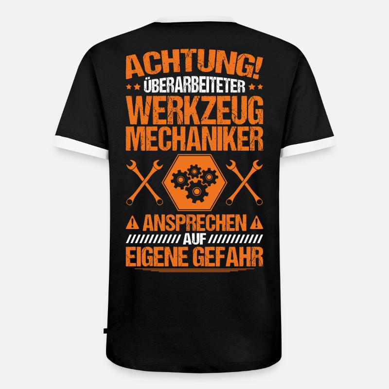 Tool Mechanic Toolmaker Gift - Men's Ringer Shirt - black/white