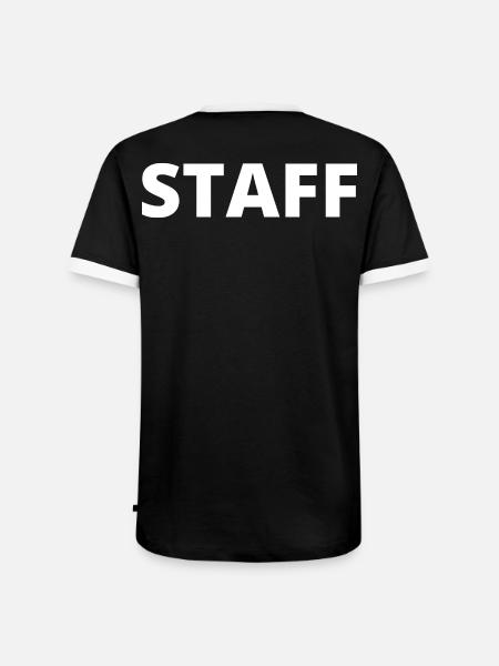 STAFF - Men's Ringer Shirt - black/white