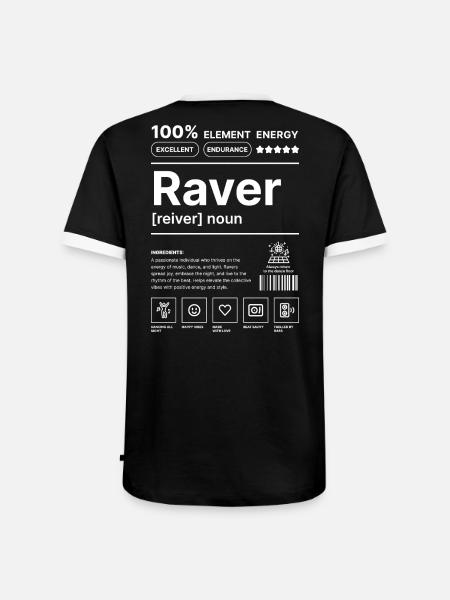 Raver-Lebensstil Weiß - Männer Kontrast-T-Shirt - Schwarz/Weiß