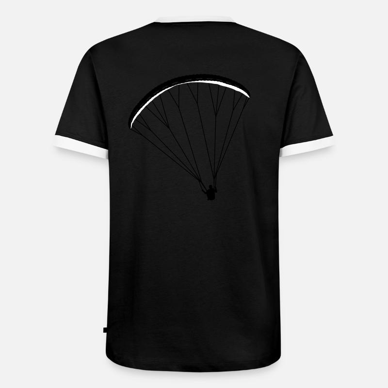 Paraglider Gleitschirm - Männer Kontrast-T-Shirt - Schwarz/Weiß
