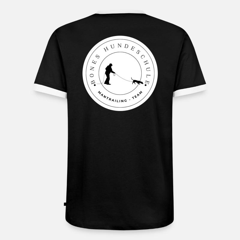 Mantrailing Team - Männer Kontrast-T-Shirt - Schwarz/Weiß
