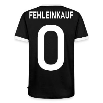 Fehleinkauf Weiss - Männer Kontrast-T-Shirt - Schwarz/Weiß - Hinten - AI Model Male 178 light (178cm)