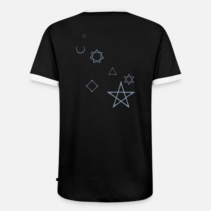 magie, magic, - Männer Kontrast-T-Shirt - Schwarz/Weiß