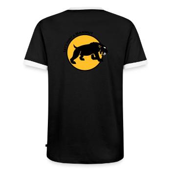 Saber-tooth tiger - Men's Ringer Shirt - black/white - Back - AI Model Male 178 light (178cm)