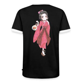 Mangas - T-shirt contrasté Homme - noir/blanc - Dos - AI Model Male 178 light (178cm)