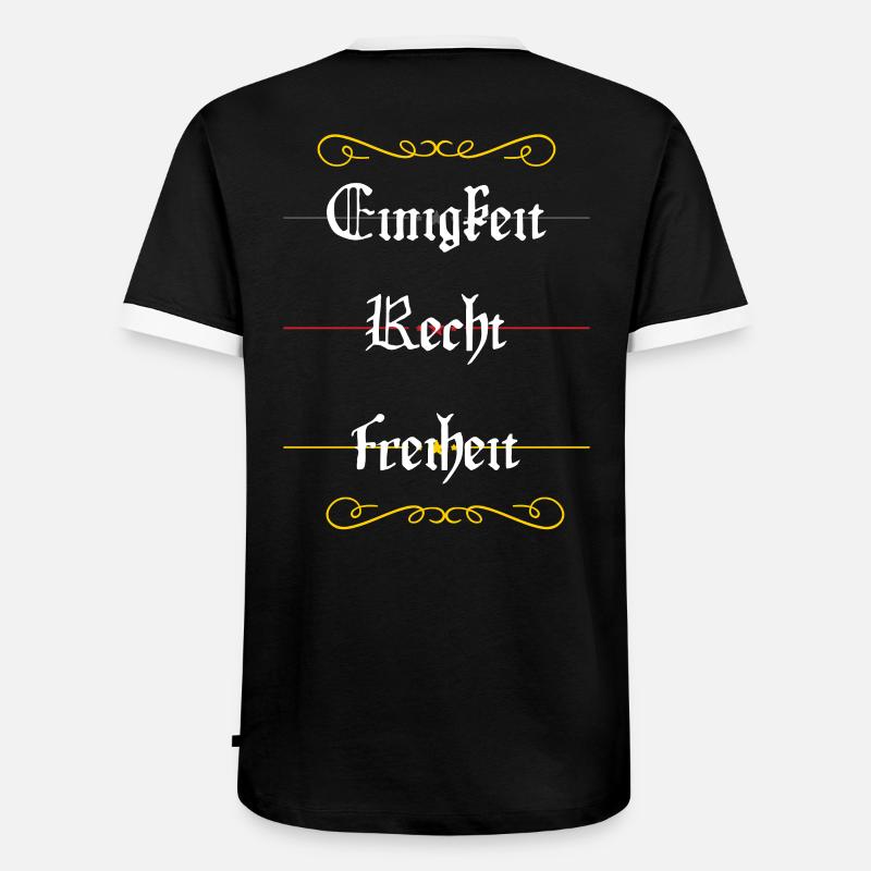Unity, Justice, Freedom - Men's Ringer Shirt - black/white