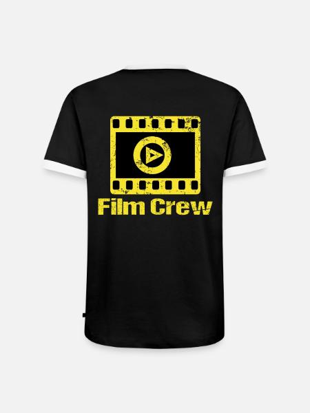 Film Production Crew Members Producer Film Crew - Men's Ringer Shirt - black/white