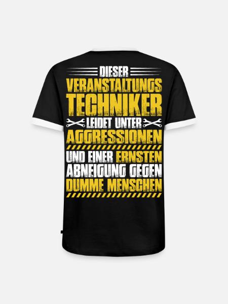 Veranstaltungstechniker Event Technician - Männer Kontrast-T-Shirt - Schwarz/Weiß