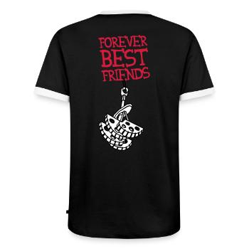 Meilleur ami - T-shirt contrasté Homme - noir/blanc - Dos - AI Model Male 178 light (178cm)