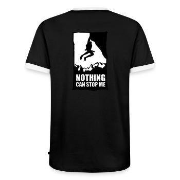 Grimpeurs - T-shirt contrasté Homme - noir/blanc - Dos - AI Model Male 178 light (178cm)