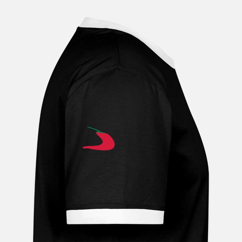 Chili, Chilischote Männer Kontrast-T-Shirt