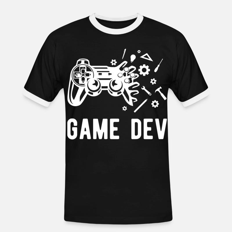 Game Dev - Männer Kontrast-T-Shirt - Schwarz/Weiß