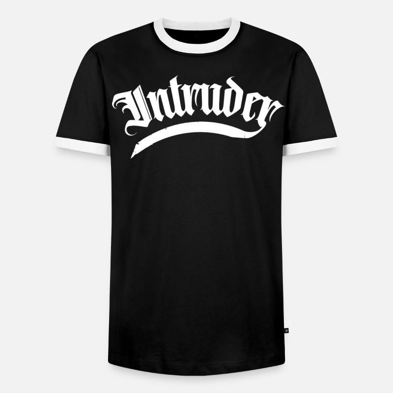 intruder hacker eindringling clan sticker computer - Männer Kontrast-T-Shirt - Schwarz/Weiß