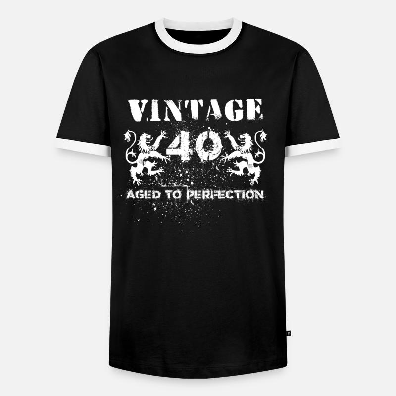 40. Geburtstag - Männer Kontrast-T-Shirt - Schwarz/Weiß