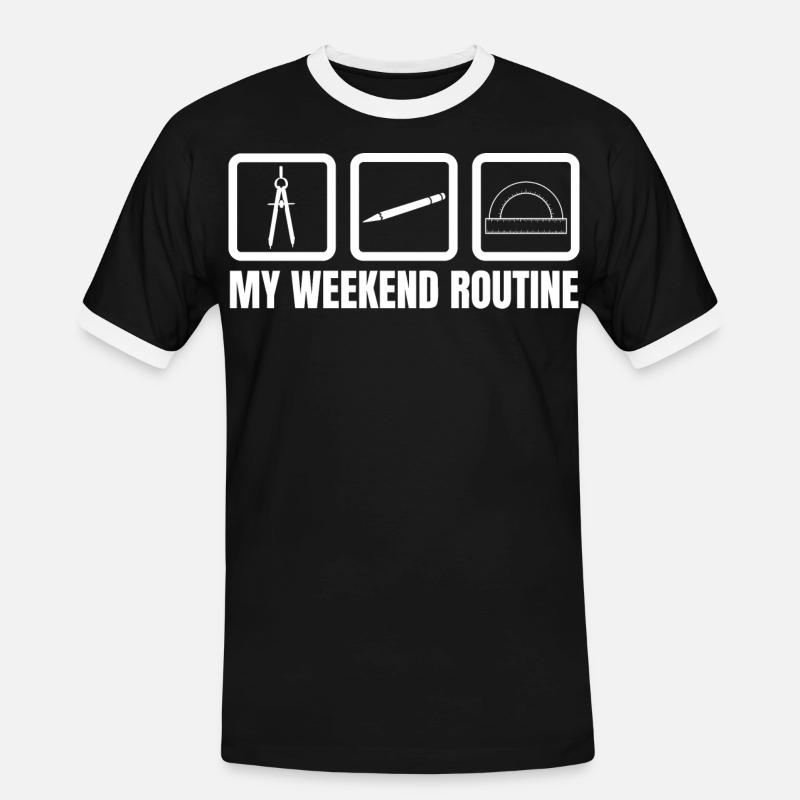 Architect Weekend Routine - Men's Ringer Shirt - black/white