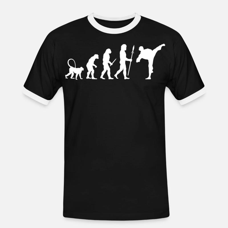Karate Evolution - Men's Ringer Shirt - black/white
