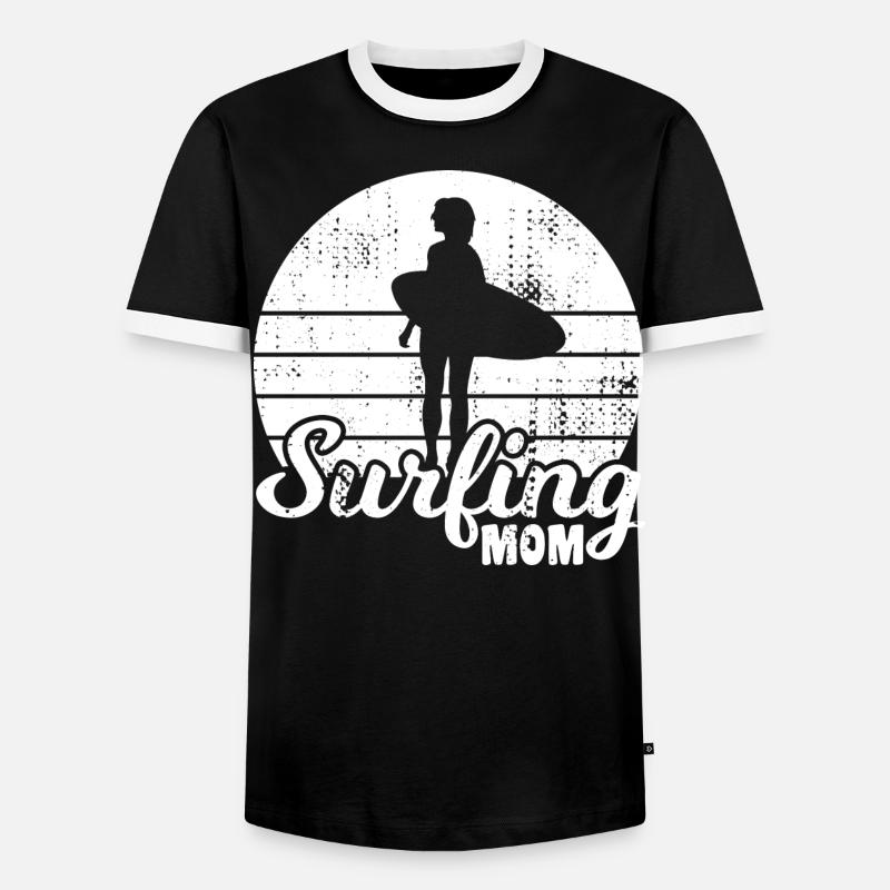 Surfer Mutter - Männer Kontrast-T-Shirt - Schwarz/Weiß