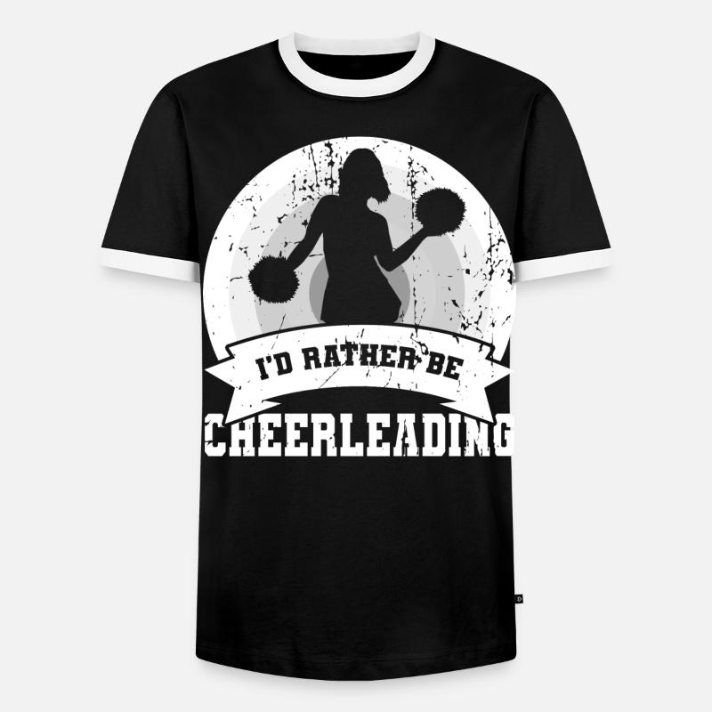 I’d Rather Be Cheerleading - Männer Kontrast-T-Shirt - Schwarz/Weiß
