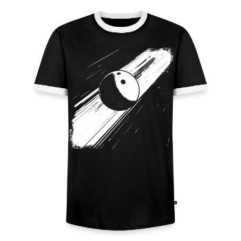 Boule de bowling - T-shirt contrasté Homme - noir/blanc - Devant - AI Model Female 172 light (172cm) & AI Model Male 178 light (178cm)