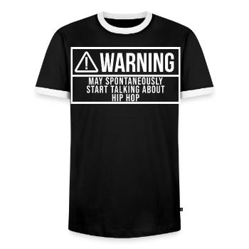 Hip hop - T-shirt contrasté Homme - noir/blanc - Devant - AI Model Female 172 light (172cm) & AI Model Male 178 light (178cm)