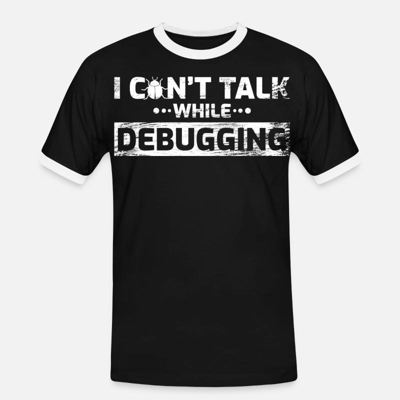 Software Developer Joke - Men's Ringer Shirt - black/white