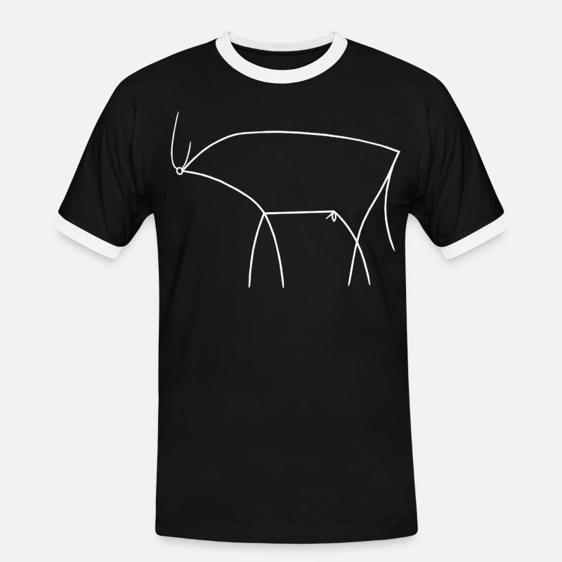 Bull - Men's Ringer Shirt - black/white