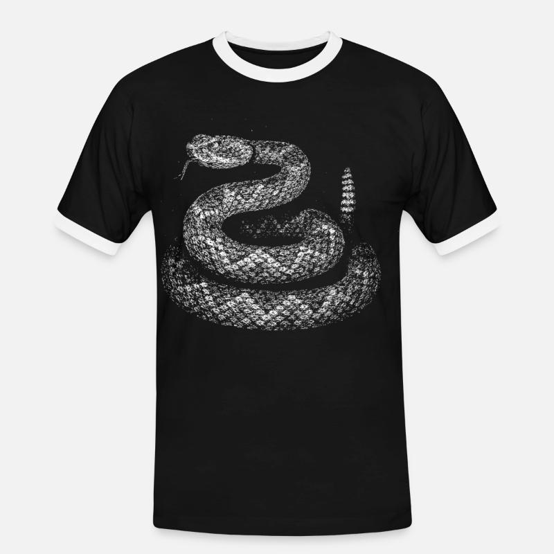Snake - Men's Ringer Shirt - black/white