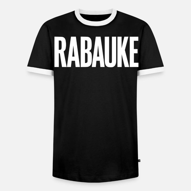 Rabauke - Männer Kontrast-T-Shirt - Schwarz/Weiß
