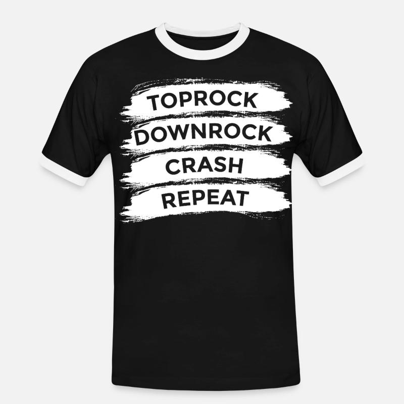 Breakdance Techniques - Men's Ringer Shirt - black/white