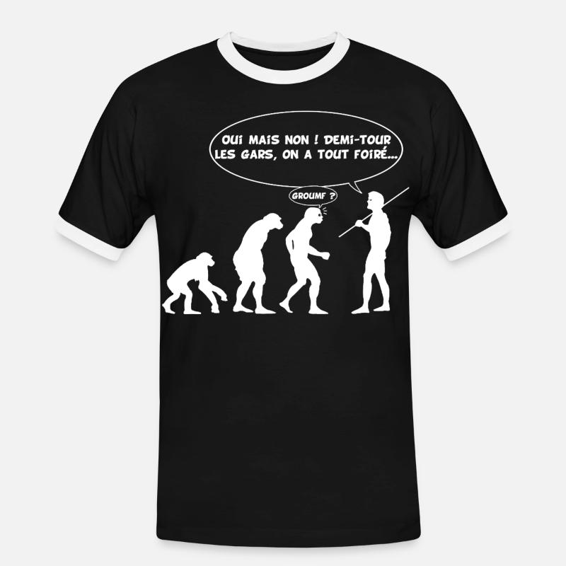 Evolution error (white) - Men's Ringer Shirt - black/white