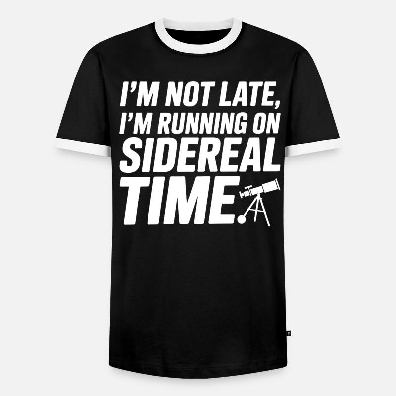 Celestial Map Constellation Guide - Men's Ringer Shirt - black/white
