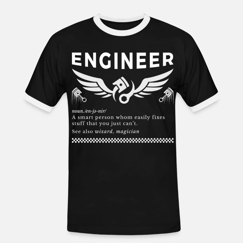 ENGINEER – The Definition Tee - Men's Ringer Shirt - black/white